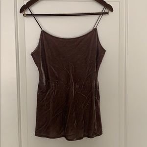 Vince, brown velvet cami